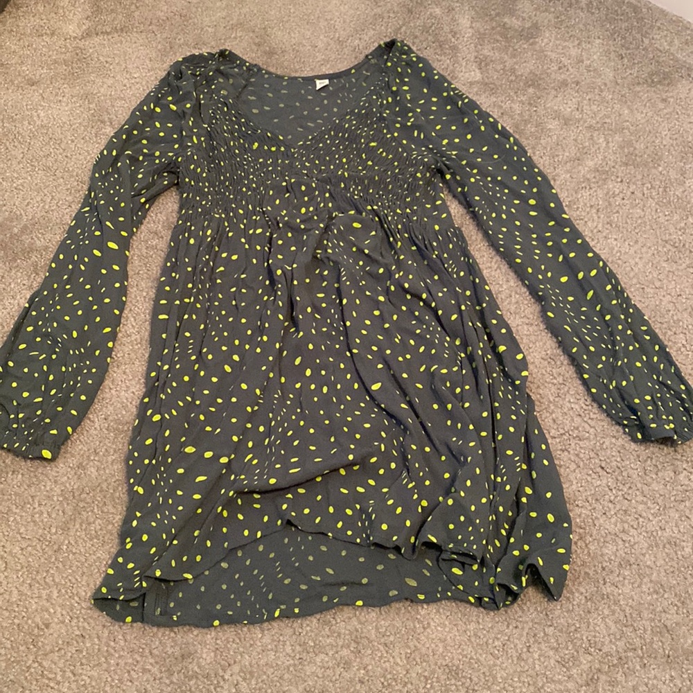 Green polka dot dress from Nordstrom